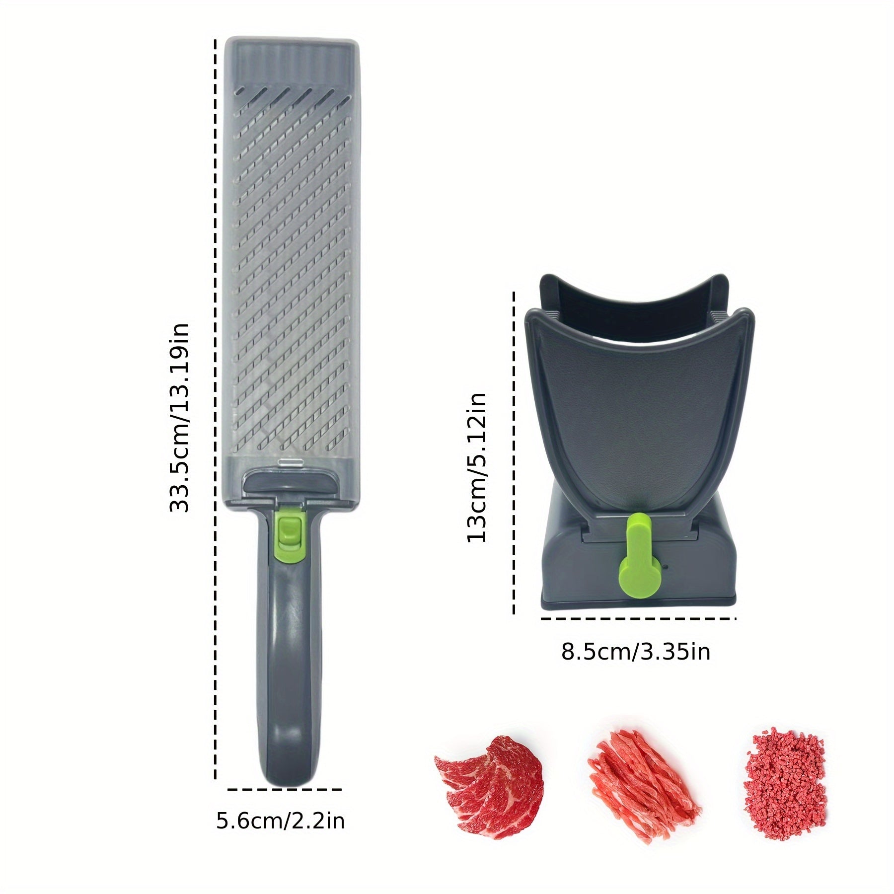 Stainless Steel and ABS Handheld Meat Cutter 8-in-1 Kitchen Slicer Dicer Grinder