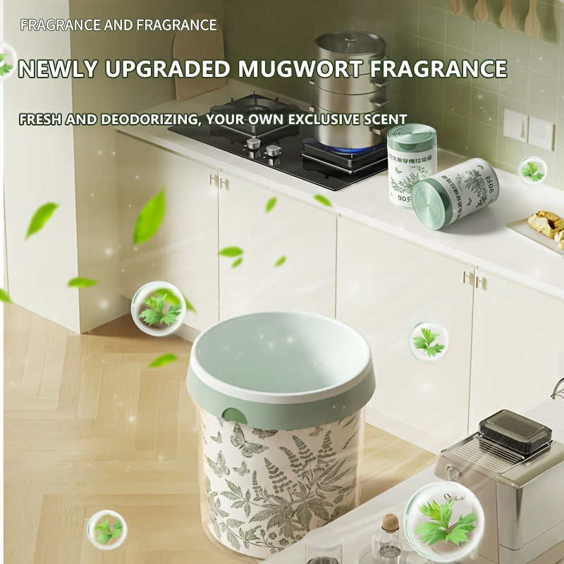 Durable Wormwood Garbage Bags 270/90pcs Leak-Proof Deodorizing Kitchen Bathroom