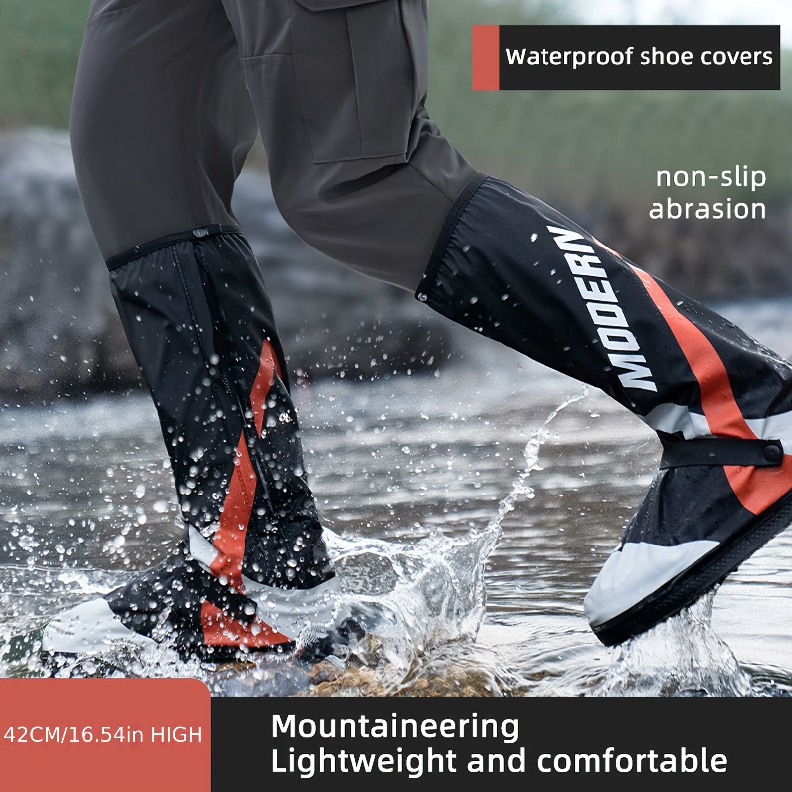 Reflective Waterproof Shoe Covers for Men and Women Non-Slip Rain Boot Protectors