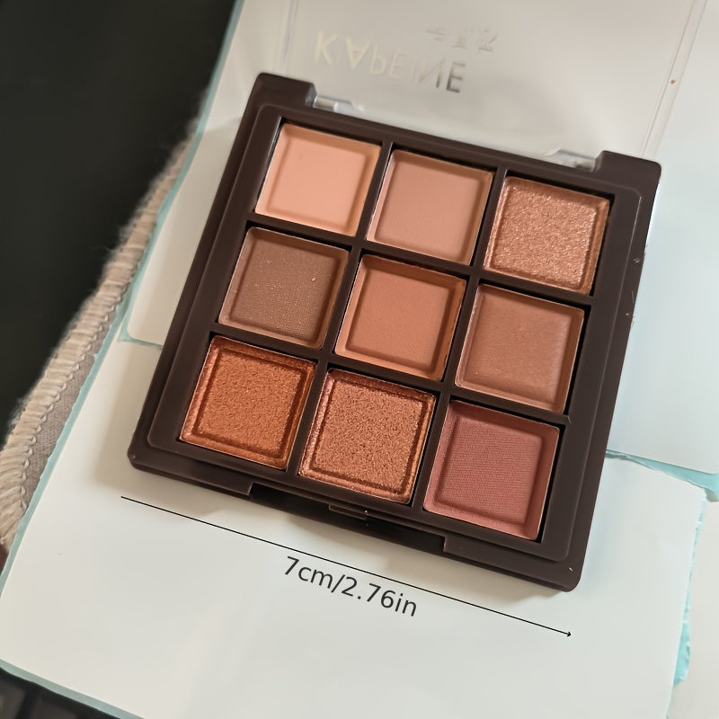 Women Earth Tones Eyeshadow Palette Nine-Color Matte Shimmer Finishes