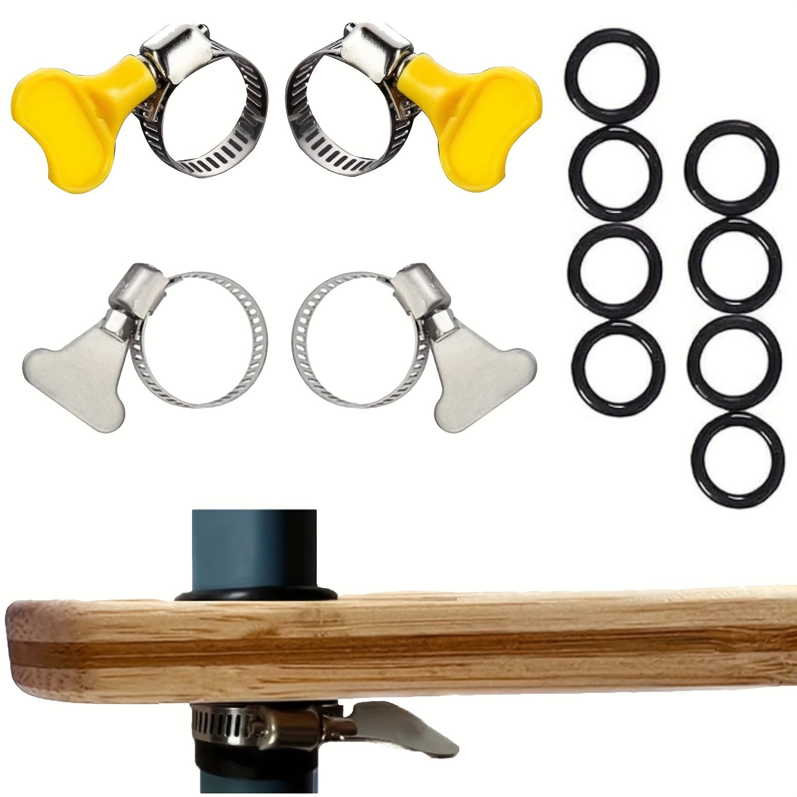 Набор для замены противоскользящих пряжек из нержавеющей стали для высоких стульев с резиновыми кольцами