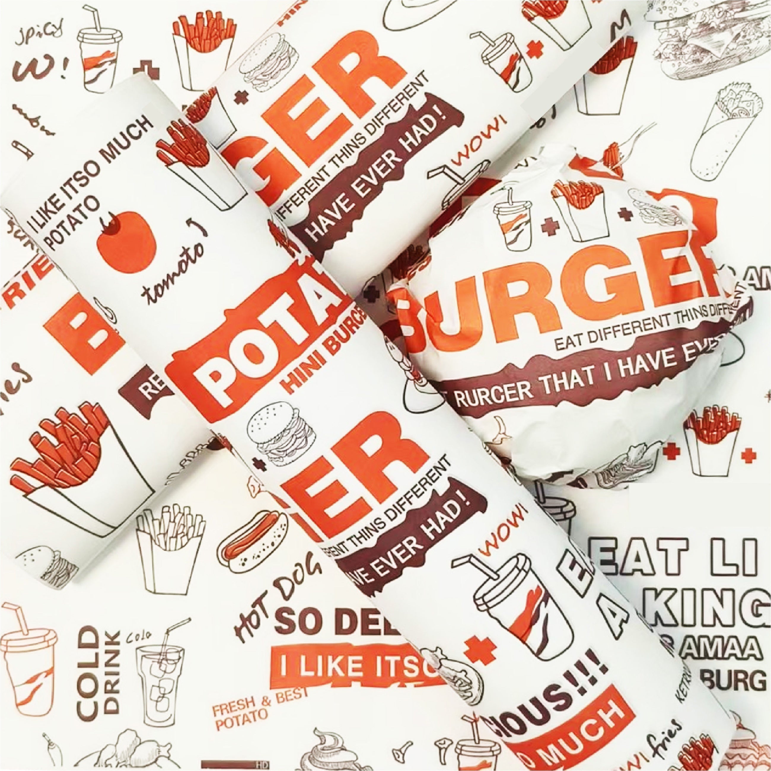 Paquete de papel de horno para deli de 100, 300, 500 para sándwiches, papas fritas, hamburguesas