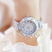 Women's Roman Numeral Bracelet Watch with Rhinestone and Quartz