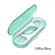10pcs Travel Portable Dental Floss Picks in Pastel Pink Mint Green Hygienic Case