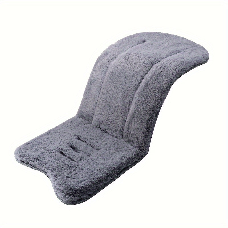 Faux Rabbit Fur Baby Stroller Cushion Plush Seat Pad for Carriage and Dining Chair