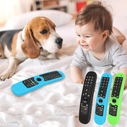 Защитный силиконовый чехол для LG Magic Remote MR21GA, MR22GA, MR23GA с противоскользящим дизайном. Доступен в черном, светящемся синем и светящемся зеленом цветах.