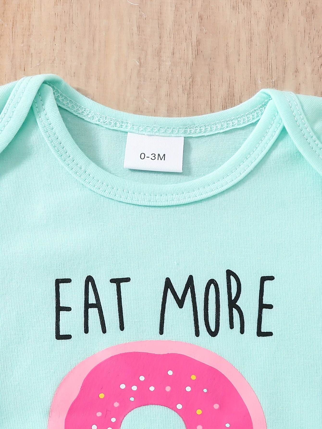 Set of 6 Baby Girl Cartoon Cake and Donut Rompers Short Sleeve Cotton Spring Summer