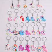 26 Pvc Cartoon Unicorn Keychains for Bags and Keyrings Perfect for Gifts