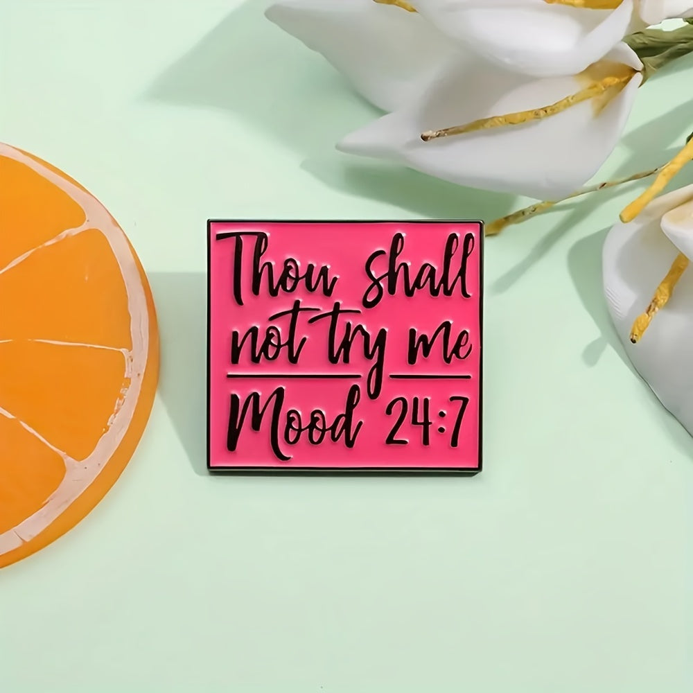 Красные эмалированные геометрические броши с цитатами из мультфильмов для шляп и рюкзаков