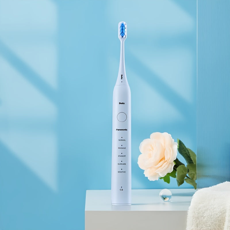 Cepillo de dientes eléctrico con carga inalámbrica, 5 modos, diseño compacto para viajar