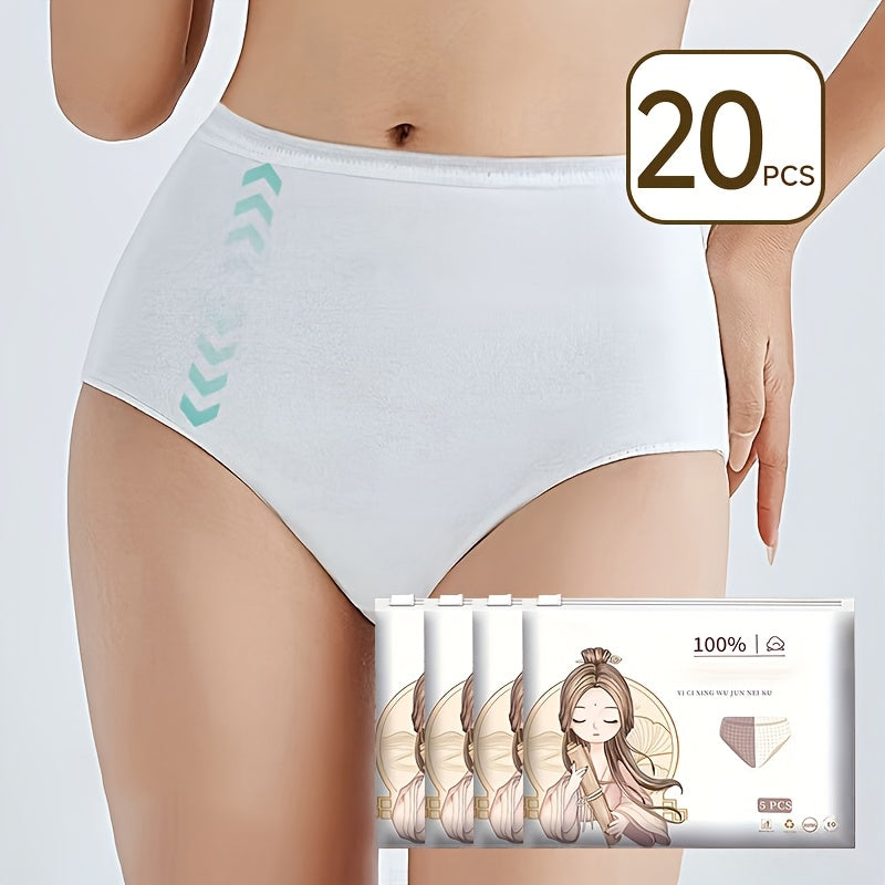 Ayollar uchun yuqori belli, bir martalik, nafas oladigan, toʻliq rangli, portativ ichki kiyim