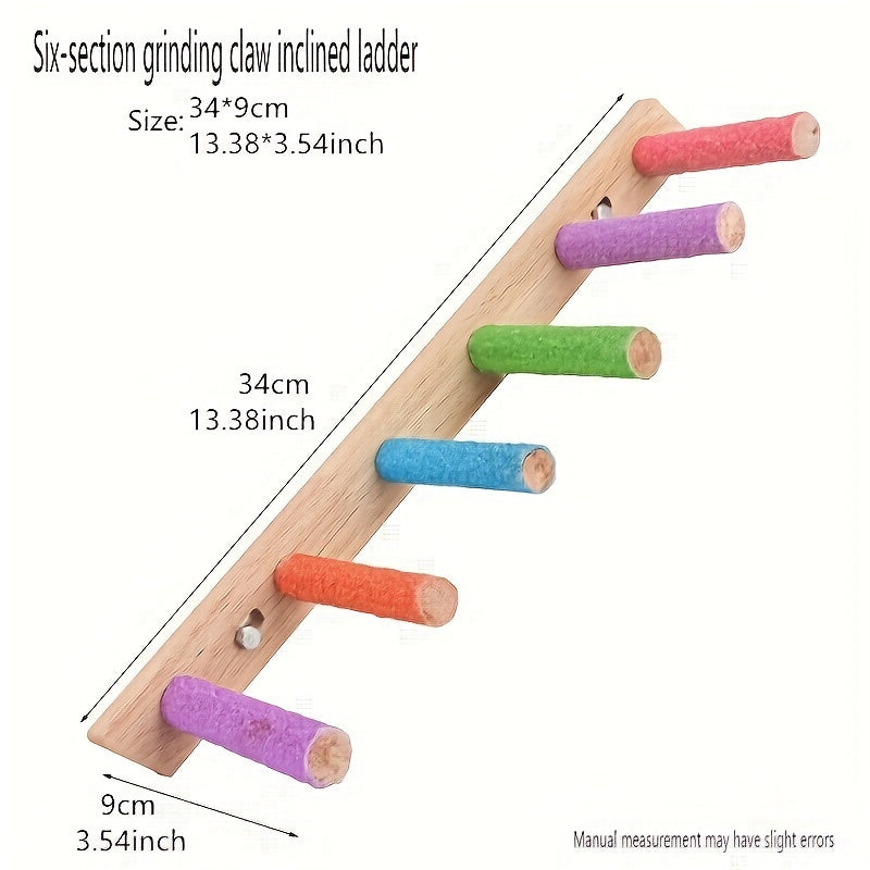 Juguete de escalera de cuerda de corcho natural para aves, para que los loros puedan trepar y afilar sus garras