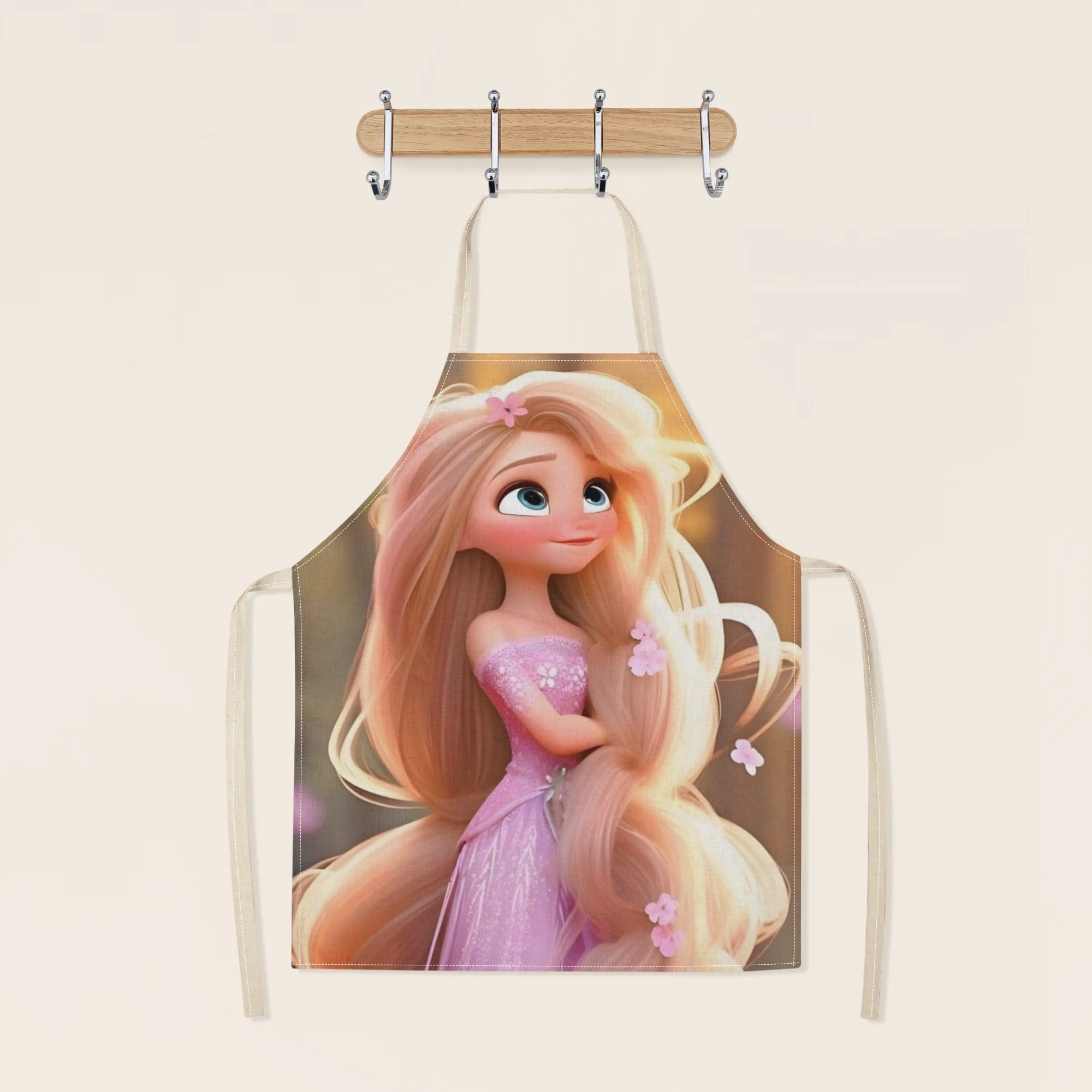 Waterproof Apron With Cartoon Elsa Design For Kitchen Restaurant Supermarket