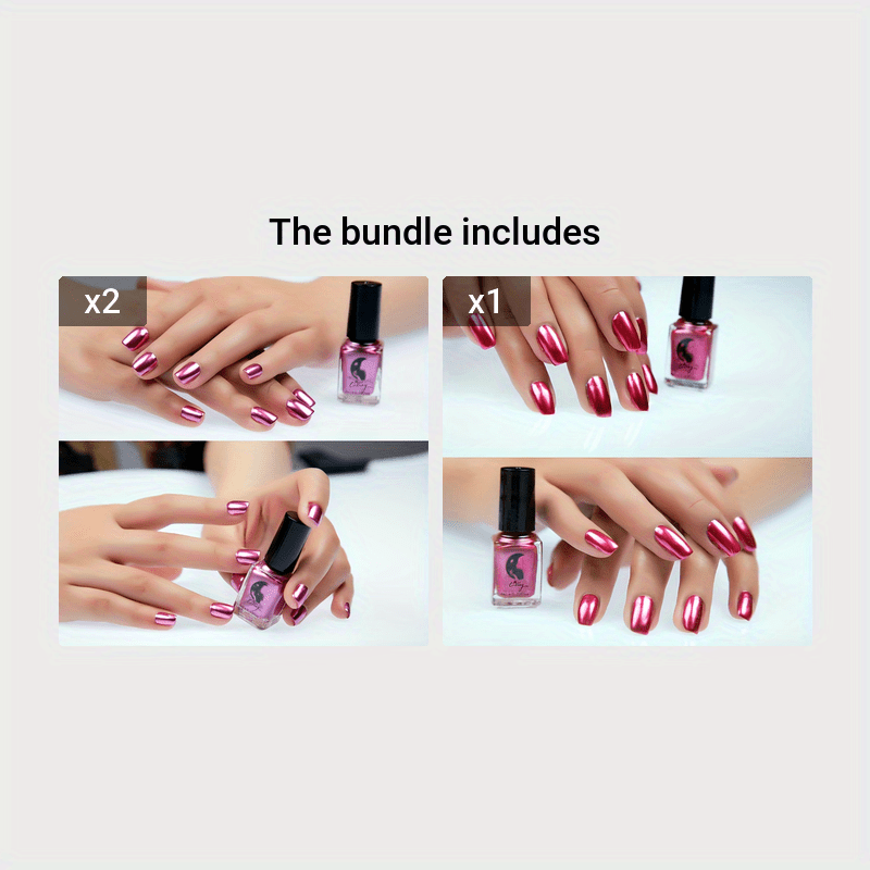 Women's Metallic Nail Polish in Gold, Fast-Drying Sparkling Gel