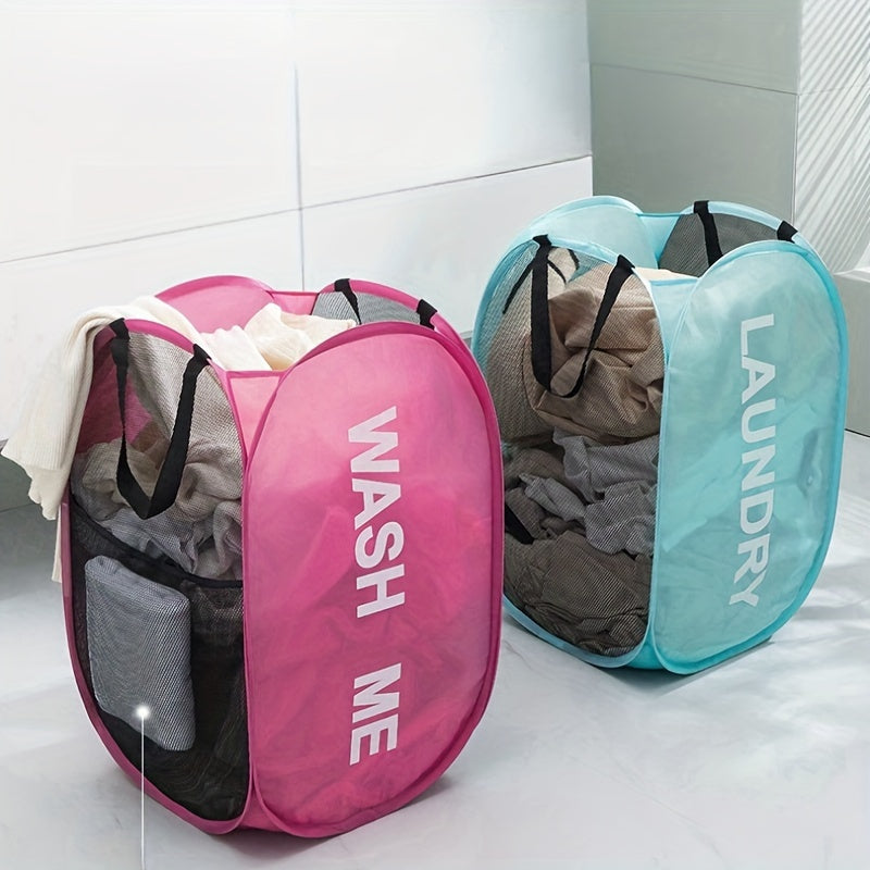 Tarmoqli tomonlari bilan buklanuvchi kir yuvish savati, hammom, yotoqxona, yotoqxonalar uchun portativ kiyimlar qutisi