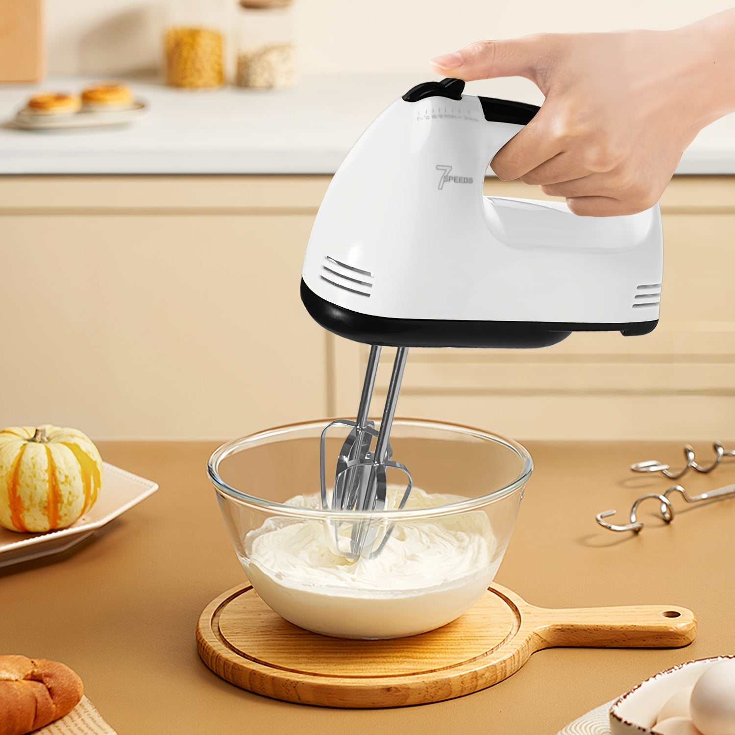 Handheld Electric Mixer with 7 Speeds for Eggs and Batter