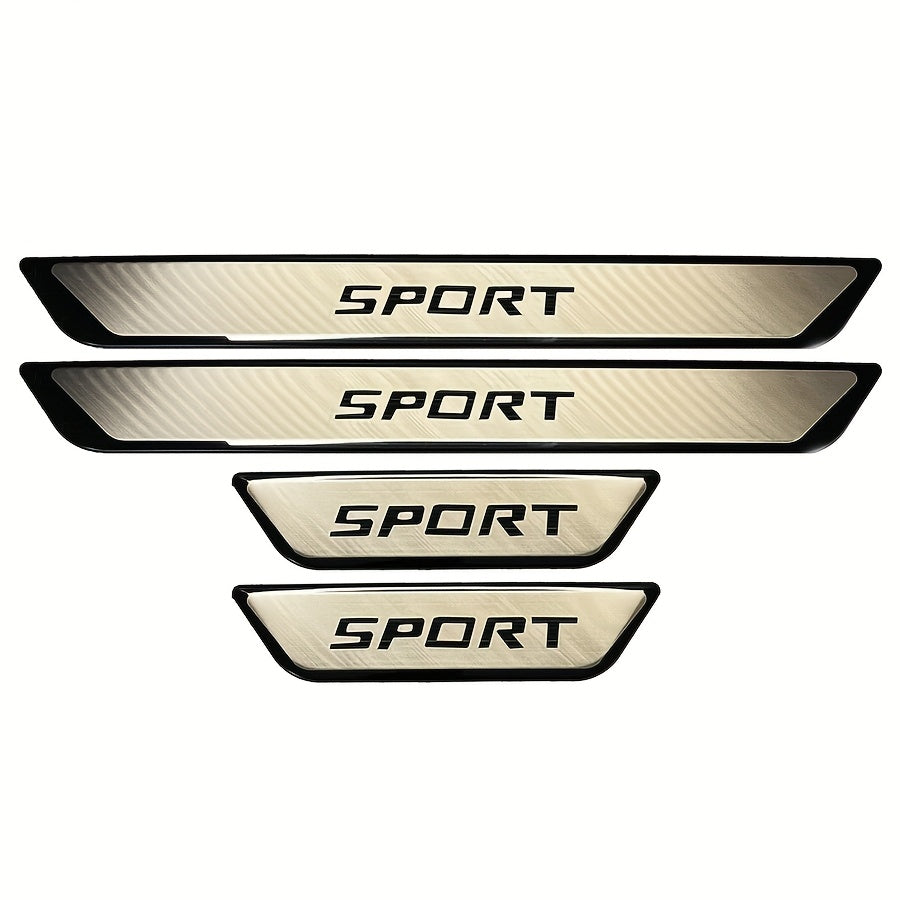 4 Pcs Stainless Steel Anti Scratch Wear-Resistant Door Threshold Protection Strips