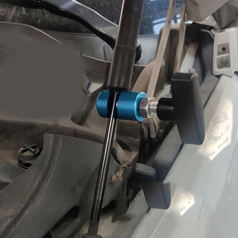 Juego de 2 varillas de soporte para capó de coche, clips para levantar el capó del motor, duraderos, negros