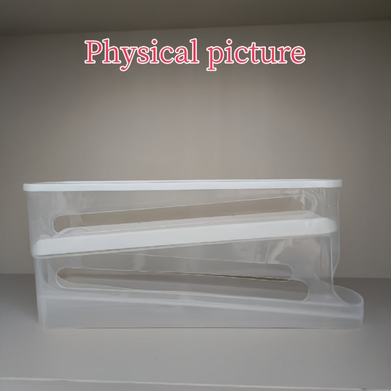 Caja de almacenamiento de huevos con acceso a la puerta del refrigerador, duradera, organizador de cocina de plástico