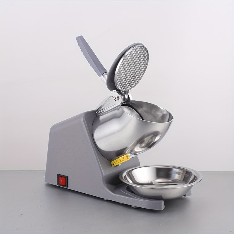 Yevropa standarti rozetkali tijorat yuqori quvvatli zanglamaydigan po'latdan yasalgan qor va muzni maydalash mashinasi. Noaniq shakldagi muz buzuvchi slushiy mashinalar uchun, viski uchun muz maydalagichga mos.