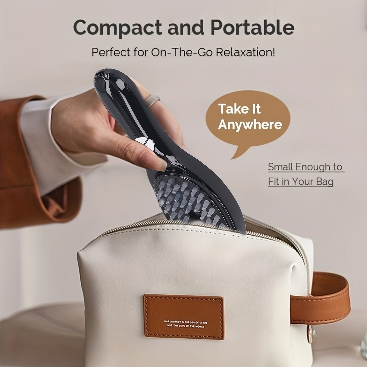 Elektr massaj qiluvchi bosh massajatori, bug' va vibratsiyali bosh massaj taroqlari, USB orqali zaryadlanadigan - Ajoyib bayram sovg'asi