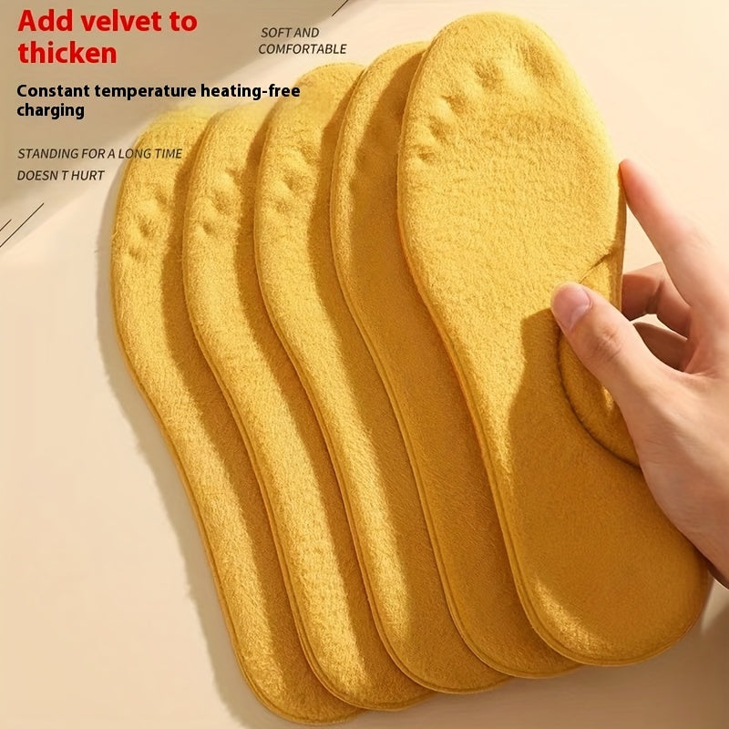 Unisex Thermal Memory Foam Insoles Breathable Sweat-Absorbent for Winter Sports