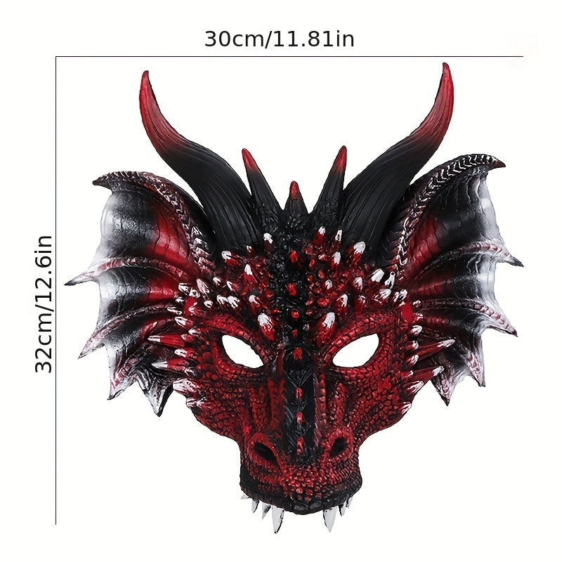 Dragon Mask Cosplay Costume Mask for Halloween and Parties Made of PU Material