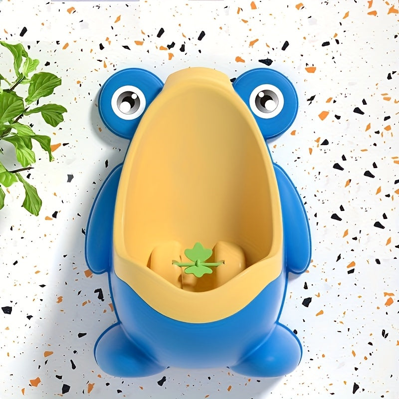 Baby Boys Plastic Wall-Mounted Urinal Portable Stand-Up Toilet with Vivid Eyes