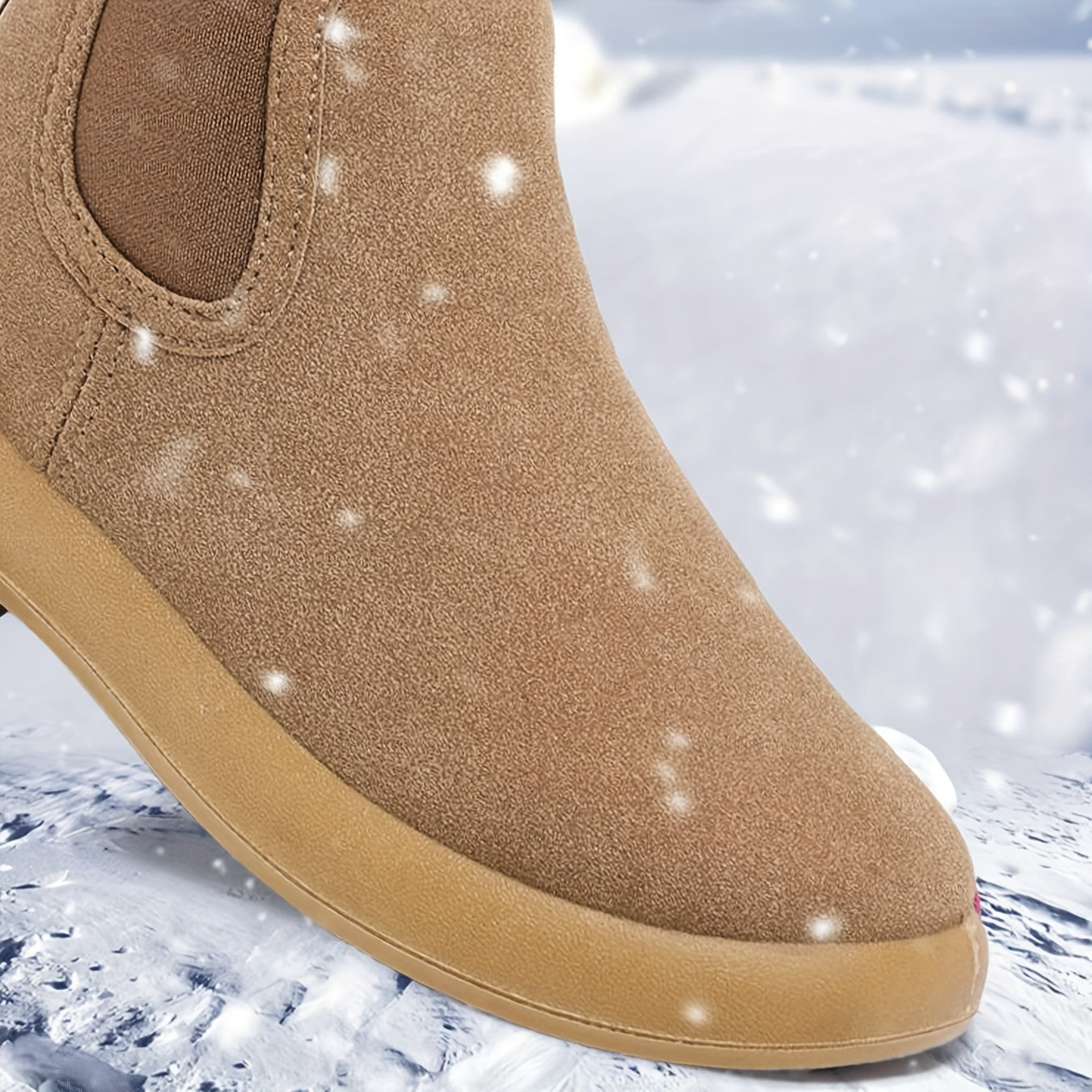 Women's Short Velvet Winter Boots Flat Non-slip Warm Shoes