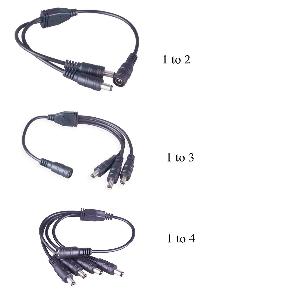 Cable de rama tipo CCTV DCY 5.5X2.1mm con núcleo de cobre para múltiples cámaras y equipos de vigilancia