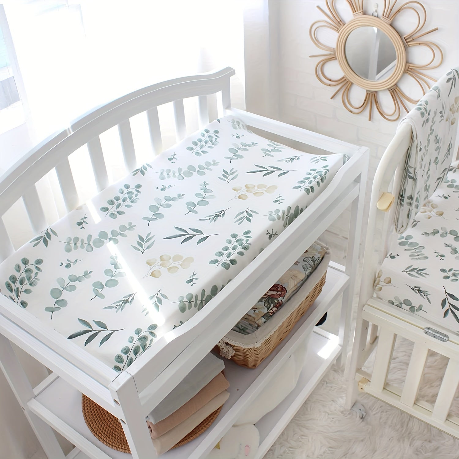 Changing Table Cover with Detachable Cloth for Diaper Changing Pad