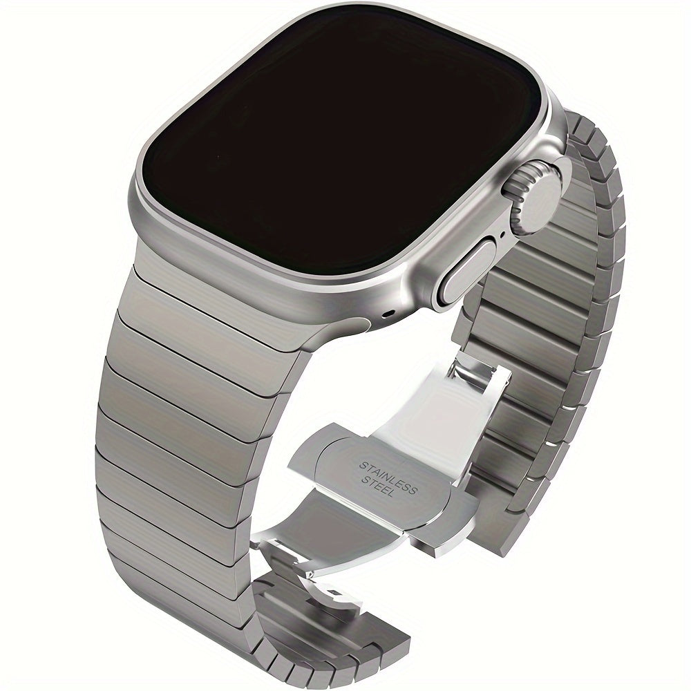 Stainless Steel Smartwatch Band Compatible with 40mm-49mm IWatch for Men Women