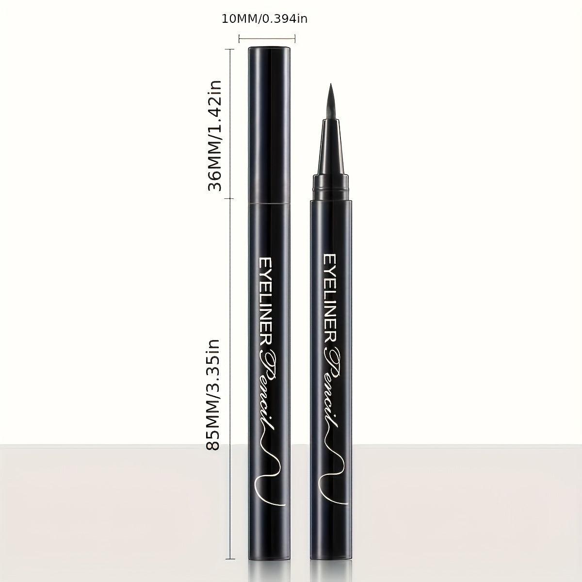 Black Liquid Eyeliner Pen Set 3 Pack Extra Slim 0.01mm Transfer-Proof