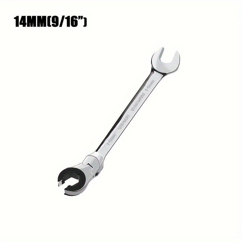 Heavy-Duty 72-Tooth Metric Ratchet Wrench Adjustable Head Metal Pipe Forkpipe Tool
