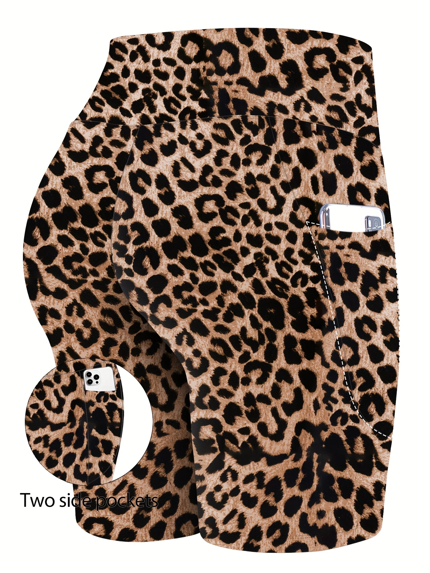 Plus Size High-Waisted Shorts With Pockets Spring Summer Denim Women