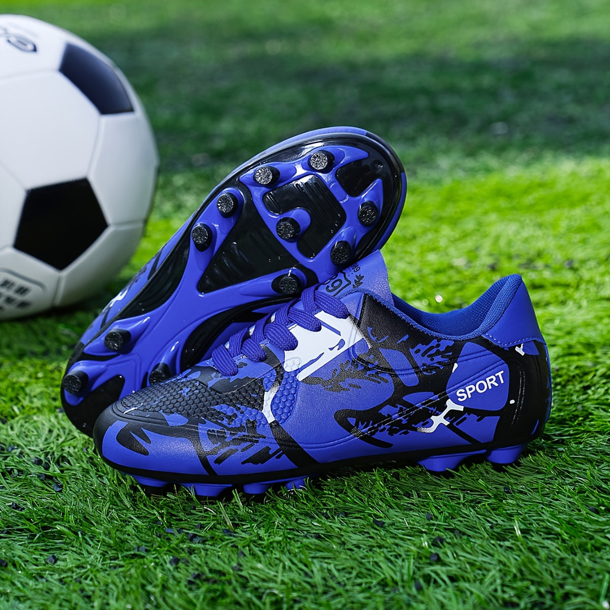 Men's Non-Slip Spiked Football Cleats for Outdoor Training and Competition
