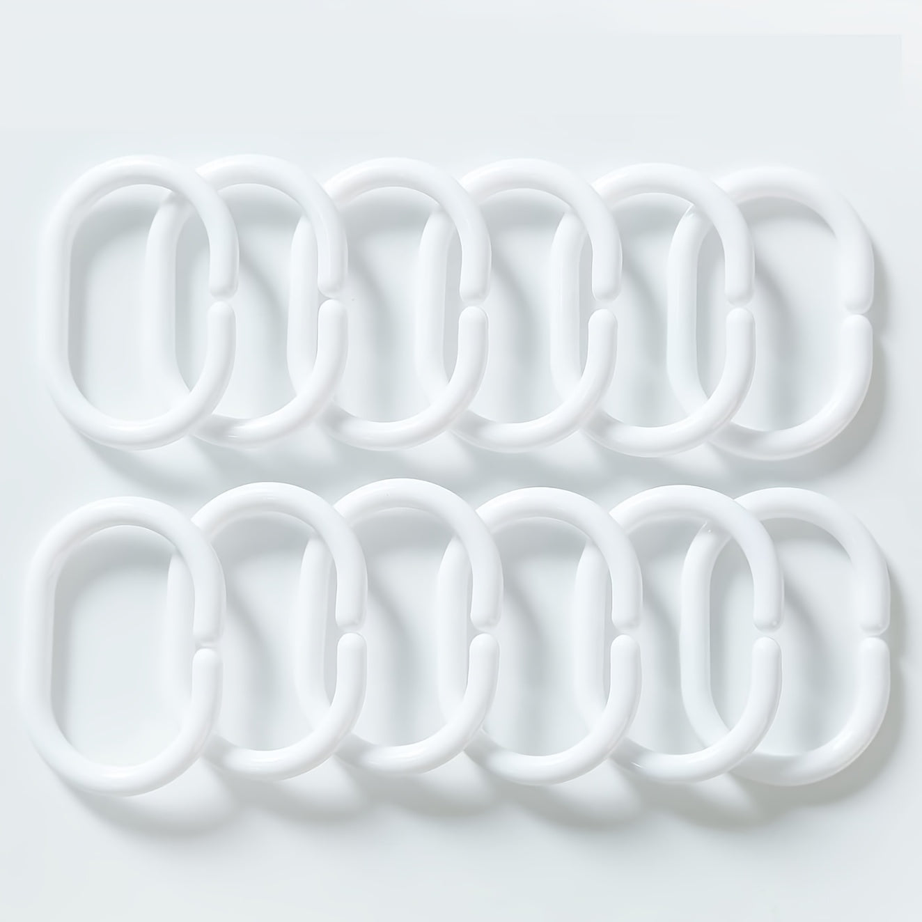 Checkered PEVA Shower Curtain Liner Waterproof Semi-Transparent with Hooks Bathroom Decor