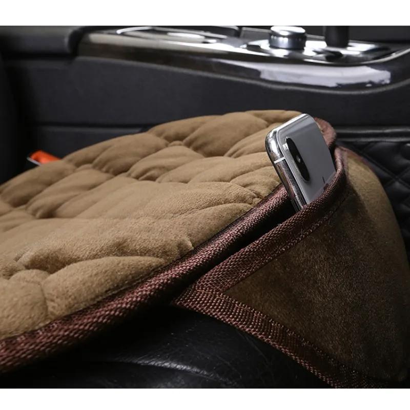 Plush Car Seat Covers Universal Fit for Sedans Trucks SUVs Non-Slip Base