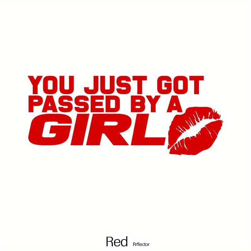 Girl Glitter Red Lip Print Car Sticker Waterproof Vinyl Decal