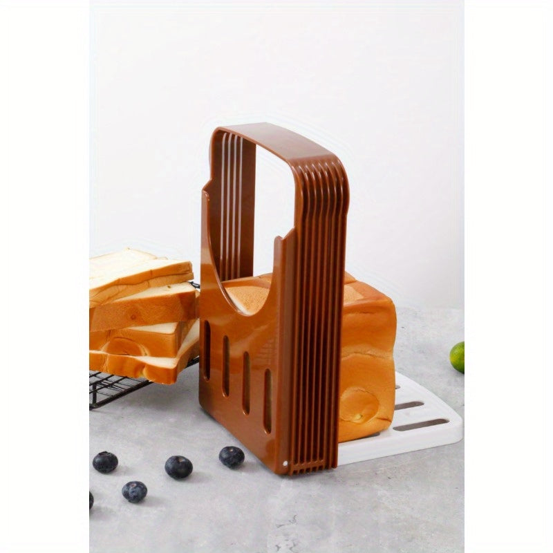 Cortador de pan plegable de plástico ABS para tostar y cortar, esencial de cocina