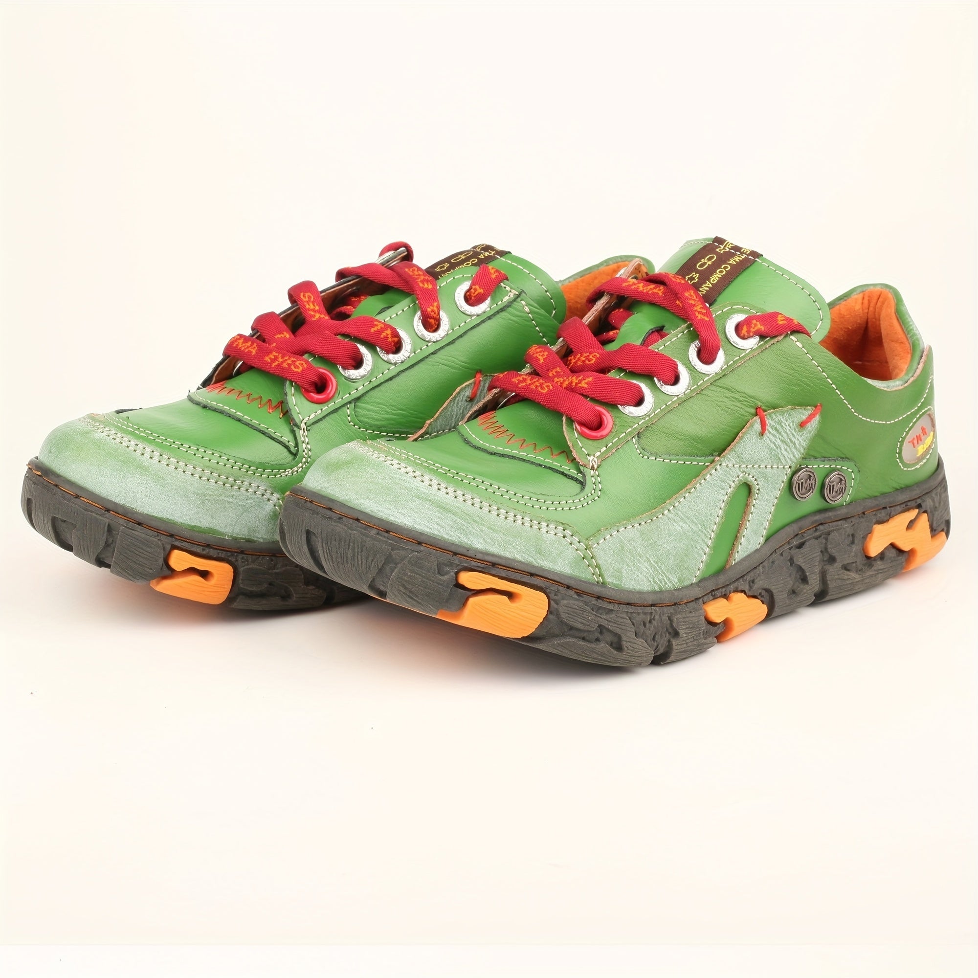 Zapatillas casuales de color contrast para mujer con cordones y plataforma para caminar