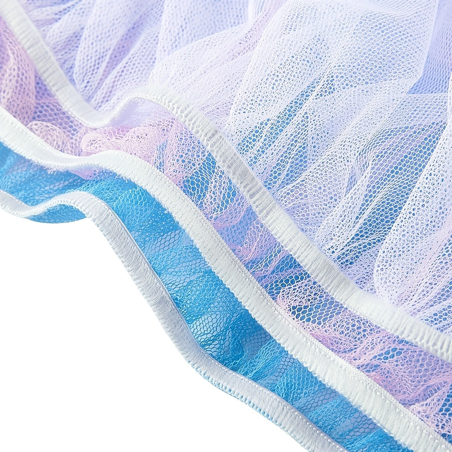 Сетка от комаров для коляски с полным покрытием и ветрозащитным солнцезащитным козырьком, с плотной сеткой для улучшенной защиты от насекомых. Изготовлена из полиэстера, подходит для всех типов колясок.