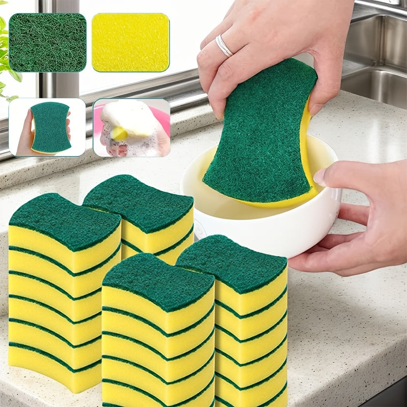12 or 24 Pack Kitchen Cleaning Sponges with Melamine Scrubbers and Non-Scratch Cloths