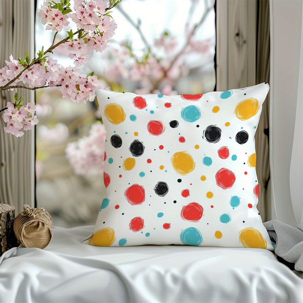 Zamonaviy Dot Graffiti Throw Pillow Cover Qisqa Short Plush Yumshoq Yostiq qoplami uchun Sofadan to'shakga, Avtomobil, Yashash xonasi
