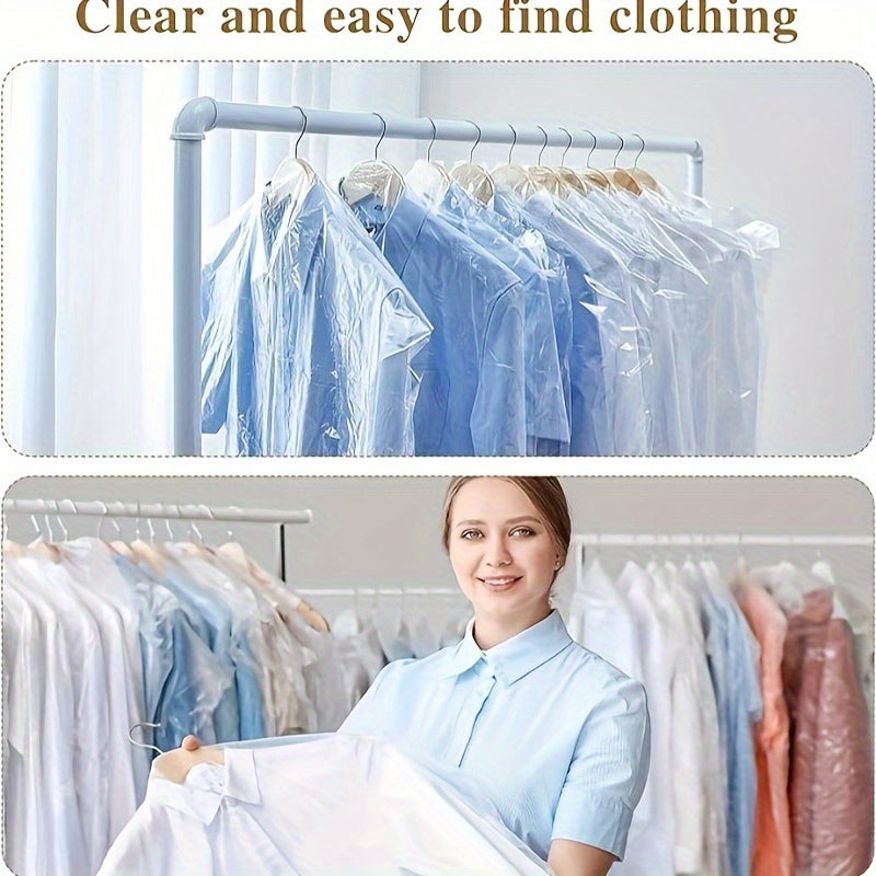 20-штук прозрачных пластиковых чехлов для одежды для хранения и путешествий. Вешалки не включены