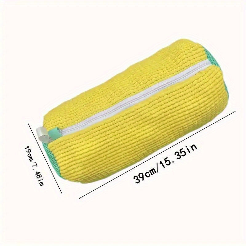 Yellow Washing Machine Shoe Bag Polyester Protective Laundry Bag for Sneakers