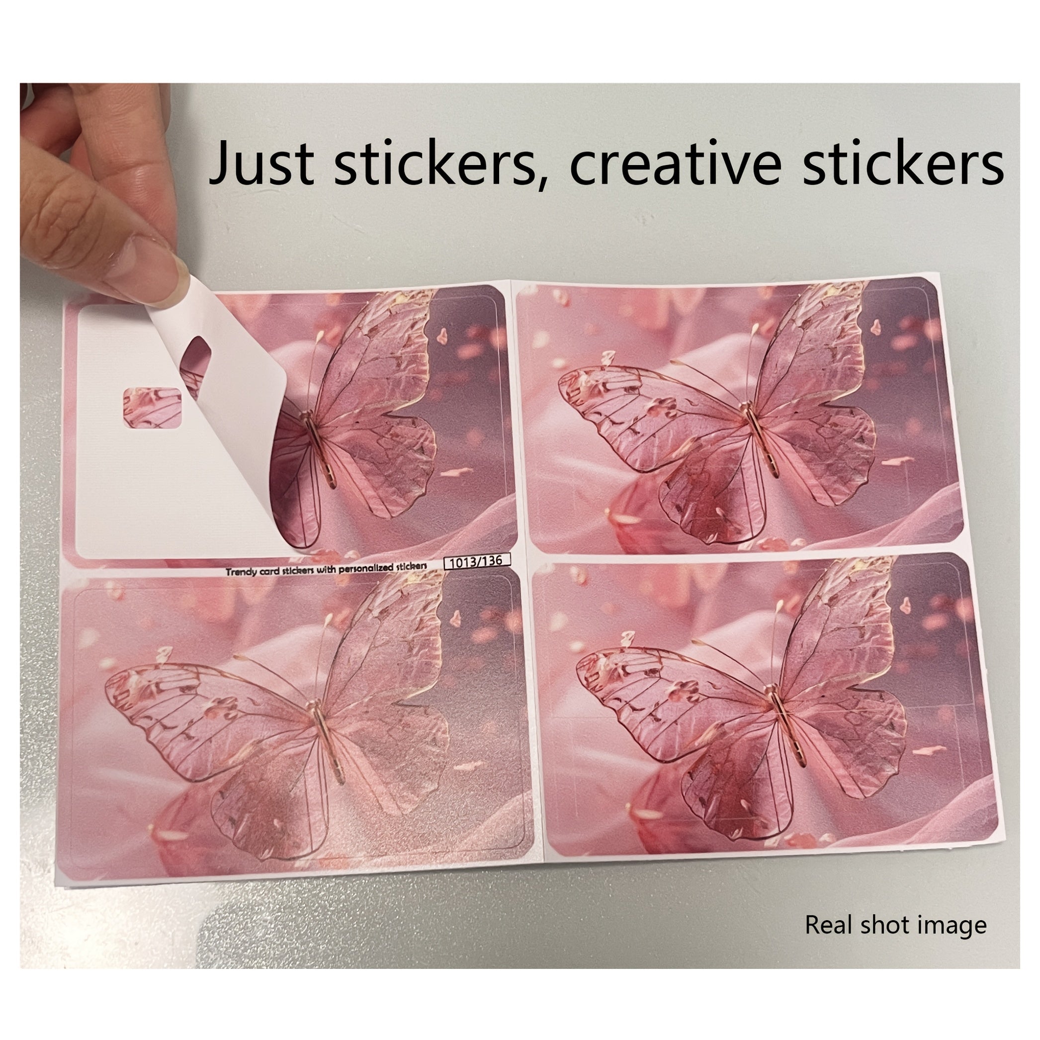 Set of 4 Waterproof PVC Butterfly Credit Card Protectors with Glamorous Designs