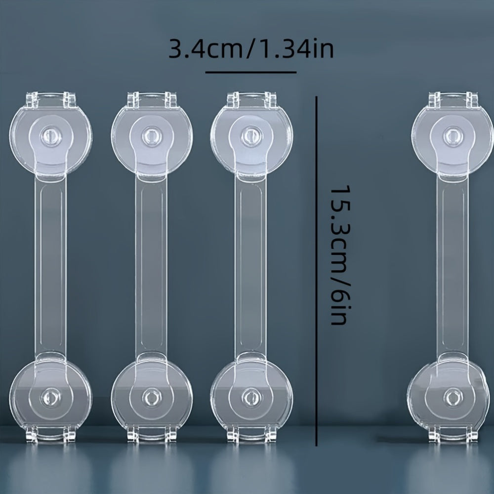 2 Pack Child Safety Locks for Cabinets Drawers and Toilets Lead-Free Plastic