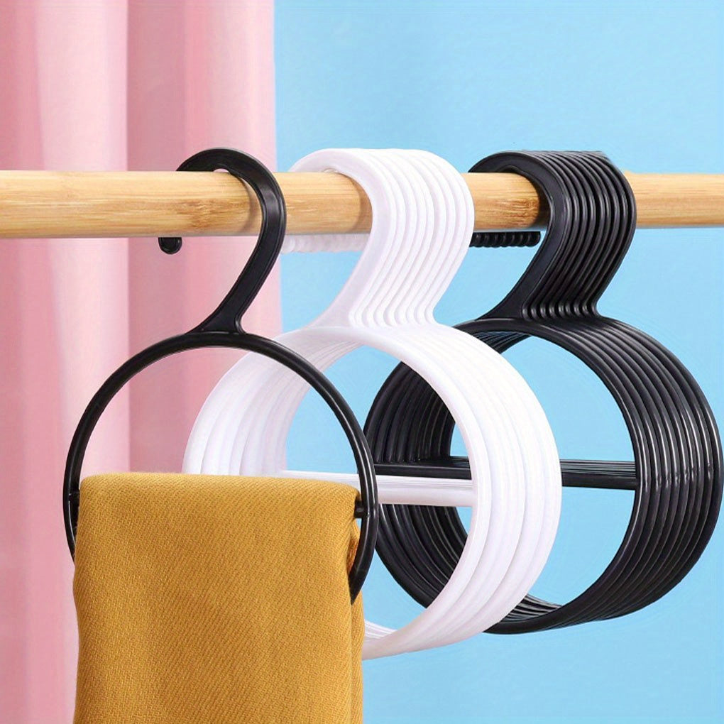 Set of 20 Oval Hangers for Scarves Shawls and Ties Space-Saving Organizer Circular Design