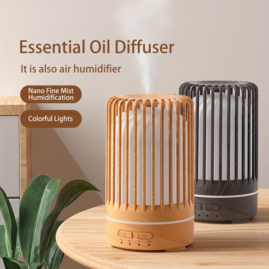 Ultrasonic Essential Oil Diffuser with 7-Color Night Light for Bedroom and Office